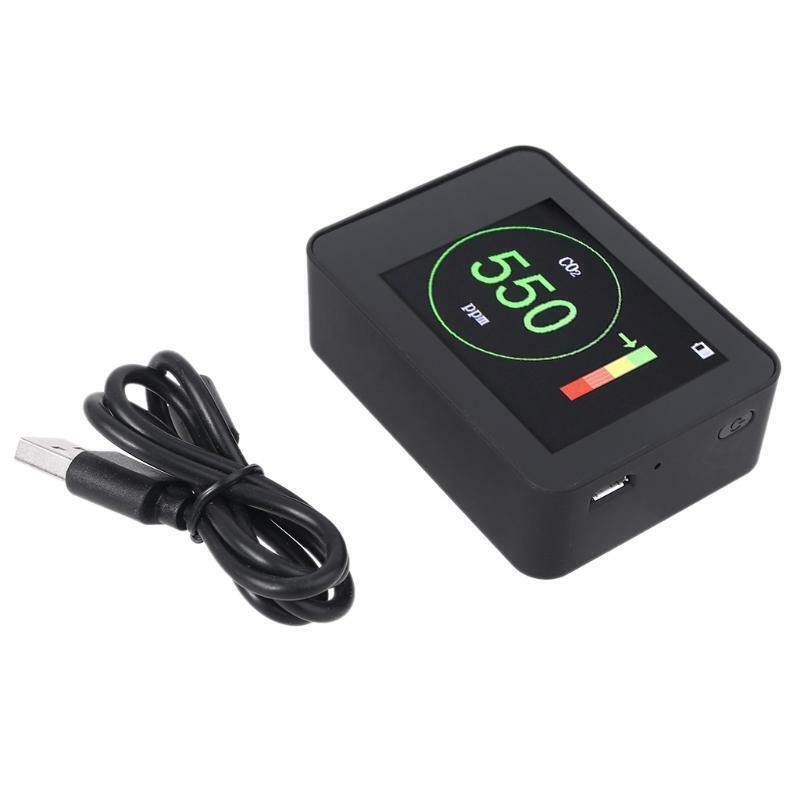 Air CO2 Monitor Carbon Dioxide 400~5000 PPM Air Quality Detector Rechargeable