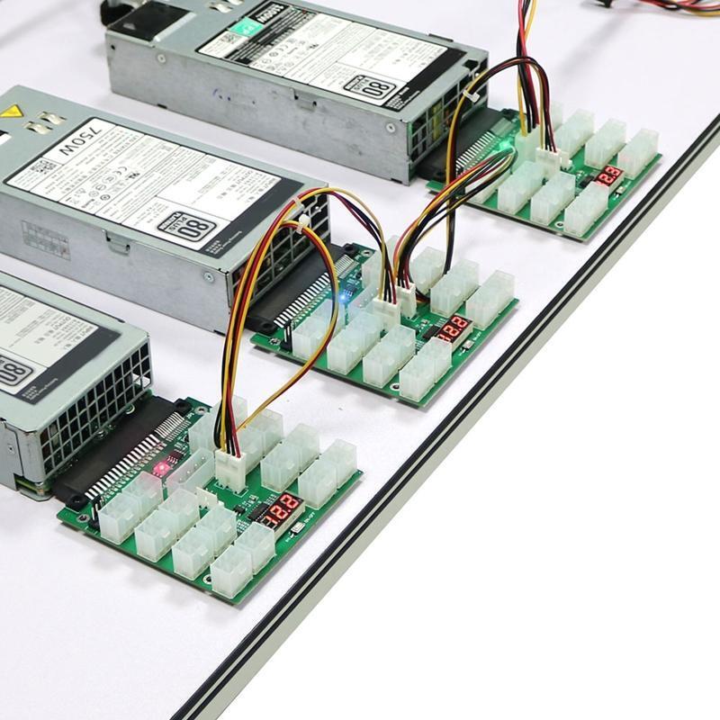 Mining Breakout Board ATX 16 Ports 6 Pin Power Supply Module for Dell 750W 1100W