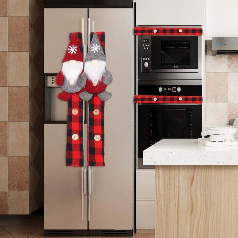 Xmas Festival Winter Door Handle Covers Window Display Cabinet Seasonal Decors