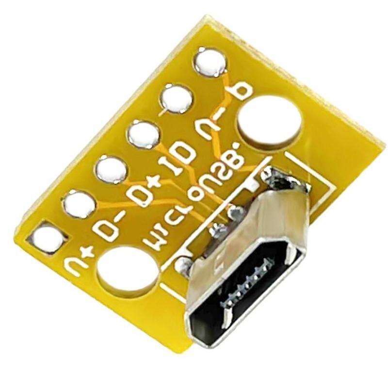 Aluminum Test Boards Vertical Micro USB Female Connector Breakout Module