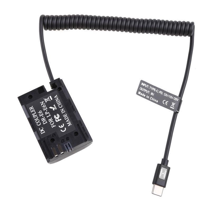 USB C to LP-E6 External Power Adapter Cable for Taking Time-lapse Photography