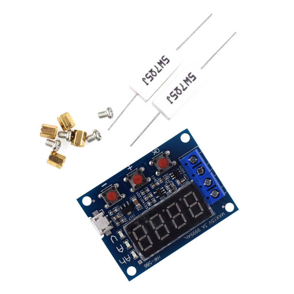 HW-586 Digital 18650 Lithium Lead-Acid Battery Capacity Tester Board Module
