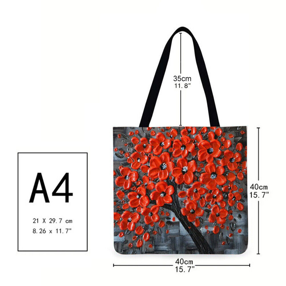 Big tree Printed Shoulder Shopping Bag Casual Large Tote Handbag (40*40cm)
