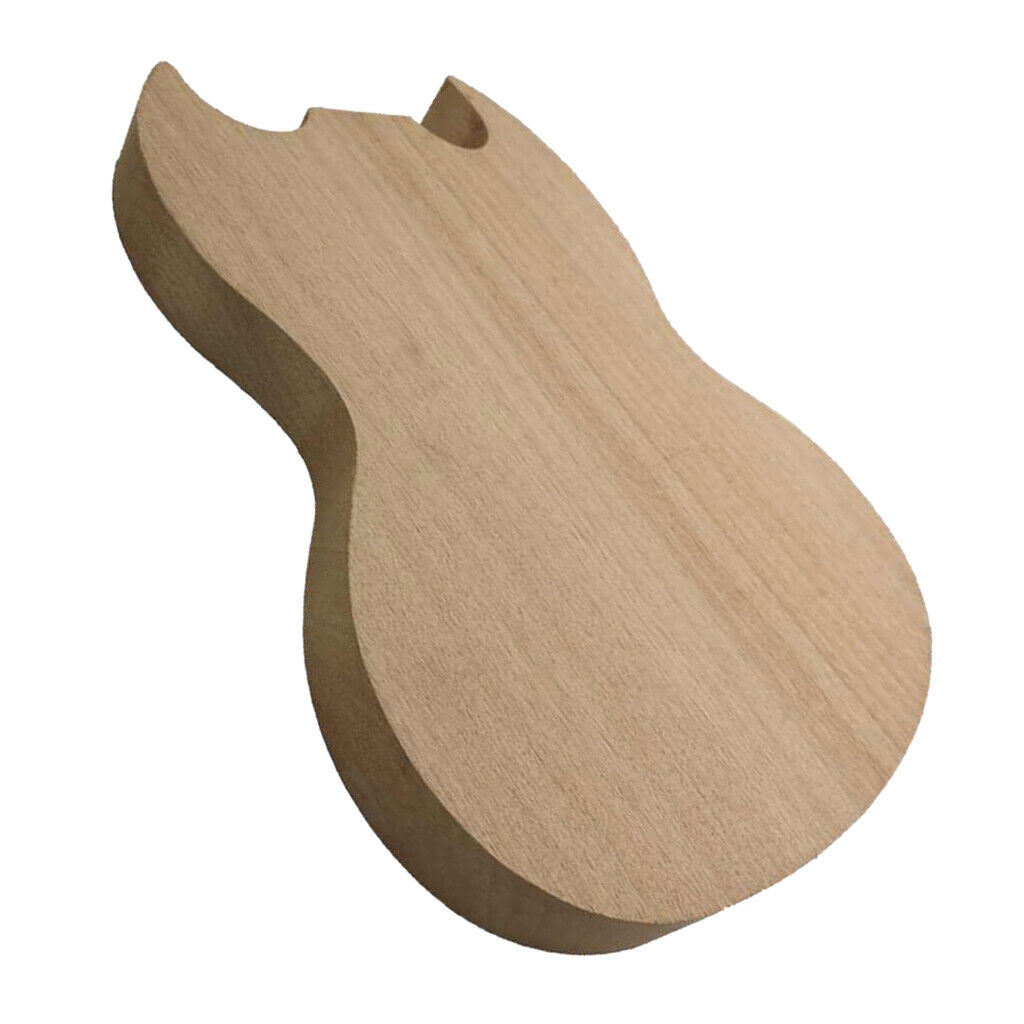 Wood Unfinished Guitar Parts Okoume Mahogany Guitar Body DIY Handcraft Body
