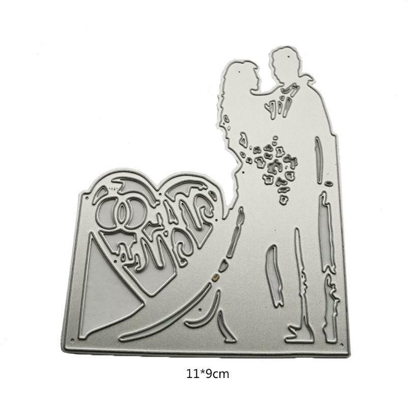 Heart Bridegroom Metal Cutting Dies Stencil Scrapbooking DIY Album Stamp Paper