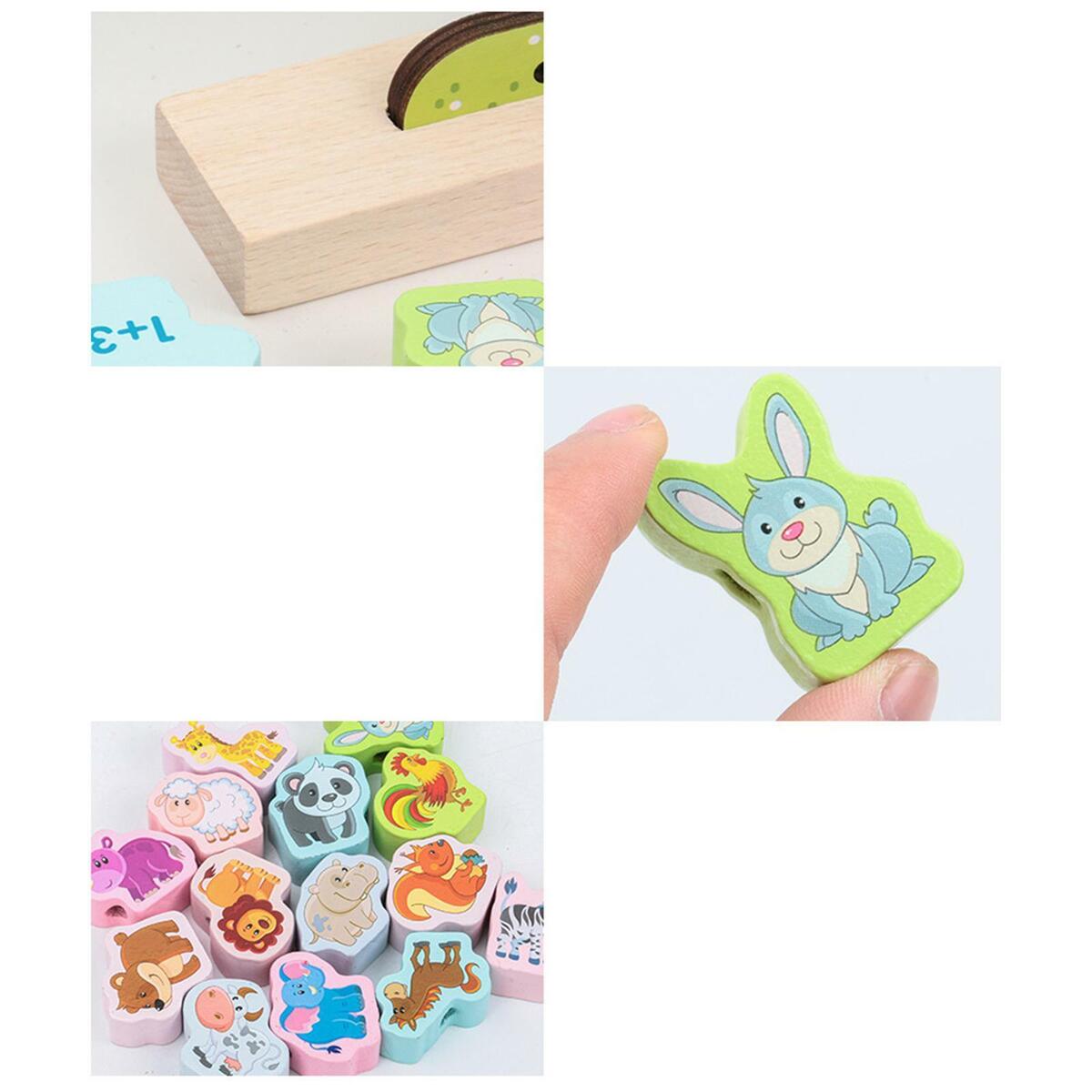 Wooden Threading puzzle playing Game Early Educational  Gifts