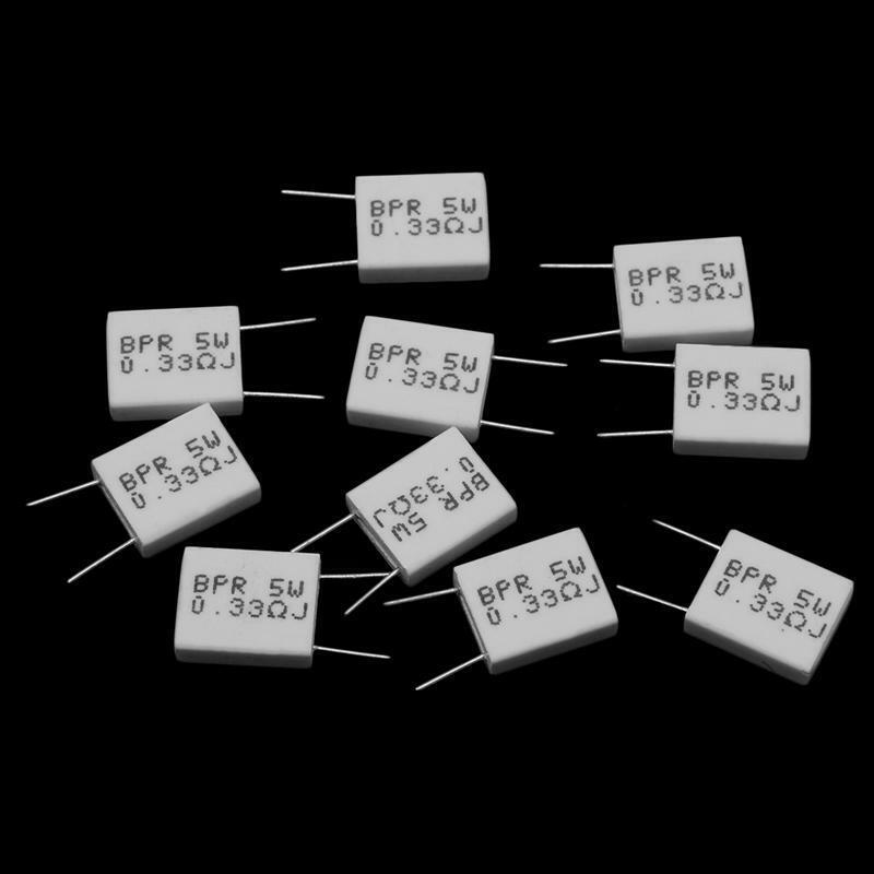 10 pcs 0.33R 5 W 5% Cement Resistor 0.33R 0.33Ohm Non-Inductive Resistor BPR56