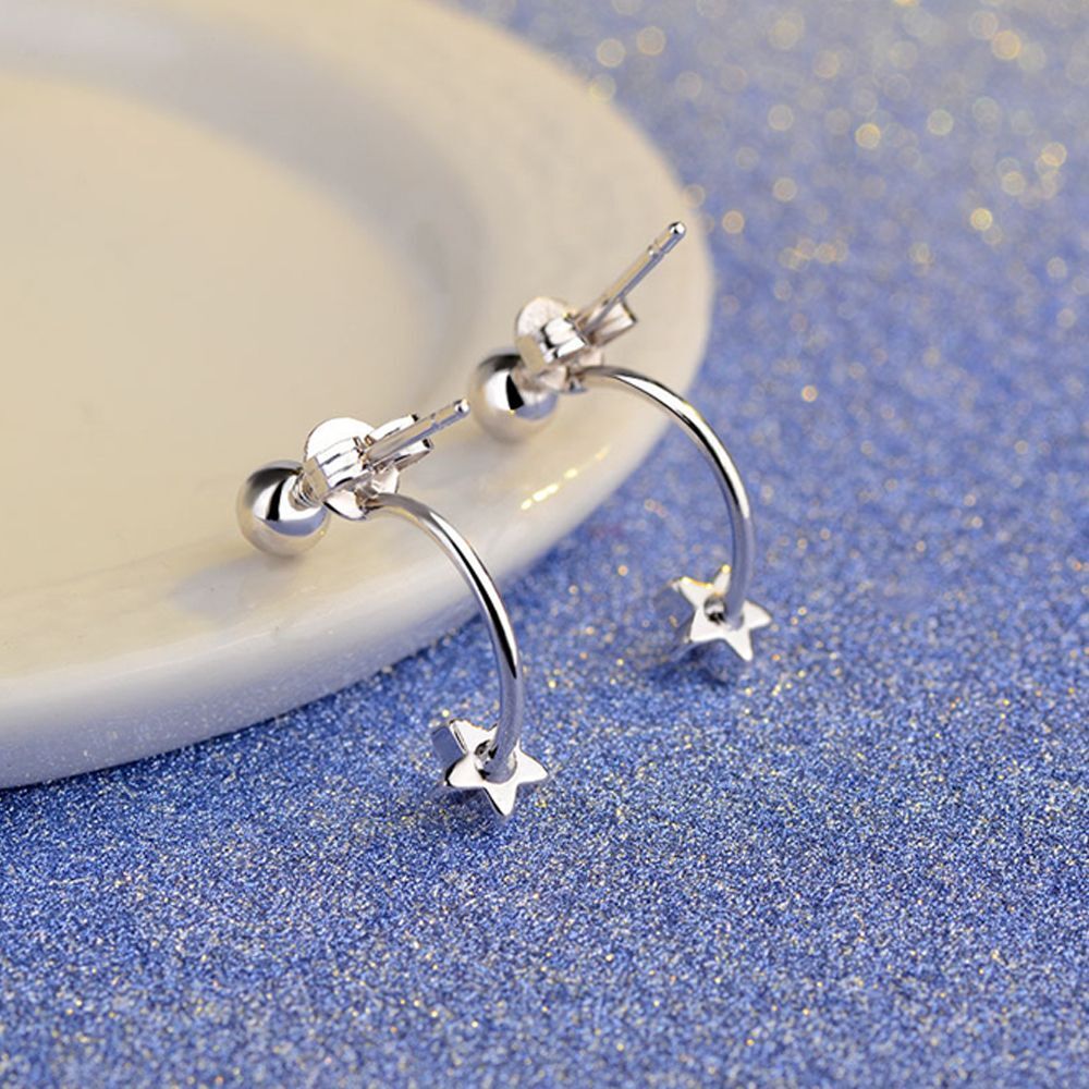 Jewellery Gift Alloy Womens Earrings Star Bead Ear Wrap Dangle Stud Earrings