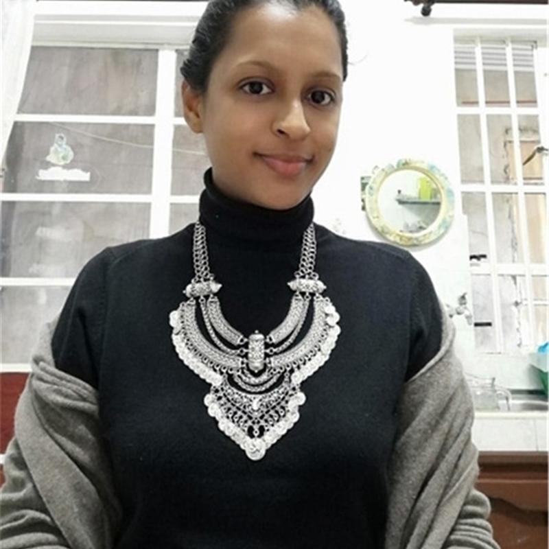 Bib Statement Necklace & Earring Turkish Gypsy Tribal Necklace Party Jewelry