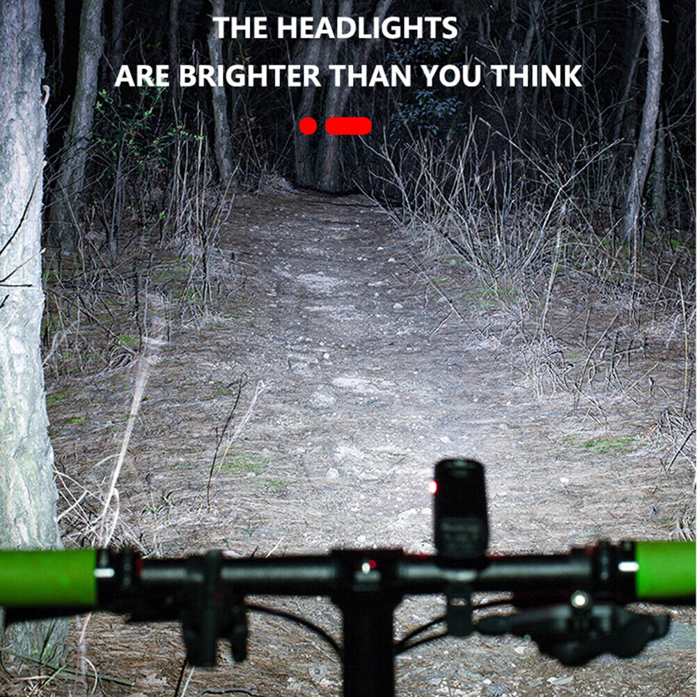 USB Rechargeable LED Bike Light Set Bicycle T6 Front Light COB Taillight