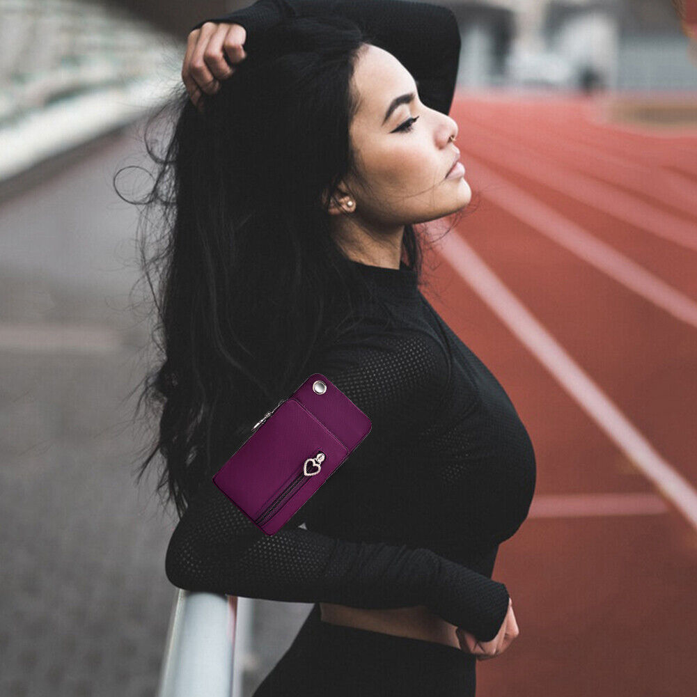 7in Outdoor Universal Phone Arm Shoulder Bag Multifunctional (Burgundy)