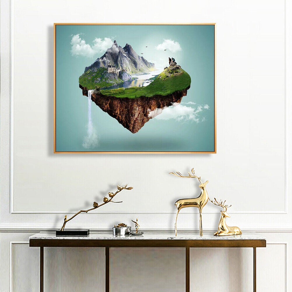 DIY 5D Diamond Painting Full Square Mosaic Aerial Landscape House Pictures