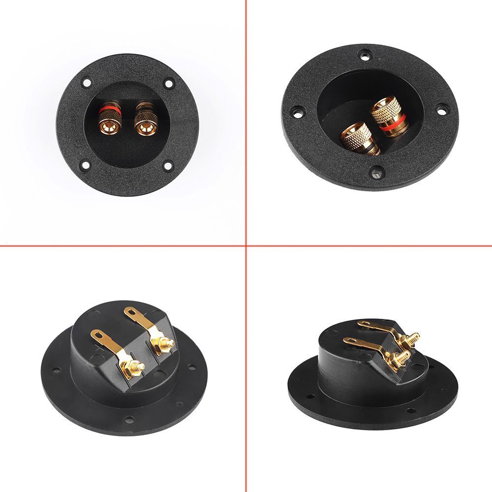 Terminal Connectors Round Boxes with 2 Banana Jack Stereo Plug Subwoofer