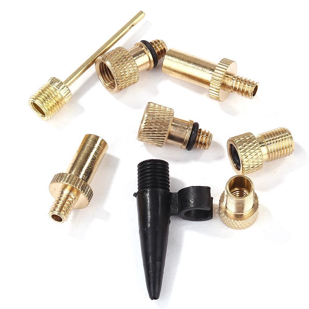 8pcs/set Aluminum Alloy Bike Valve Conversion Nozzles Bicycle Valve Adapter
