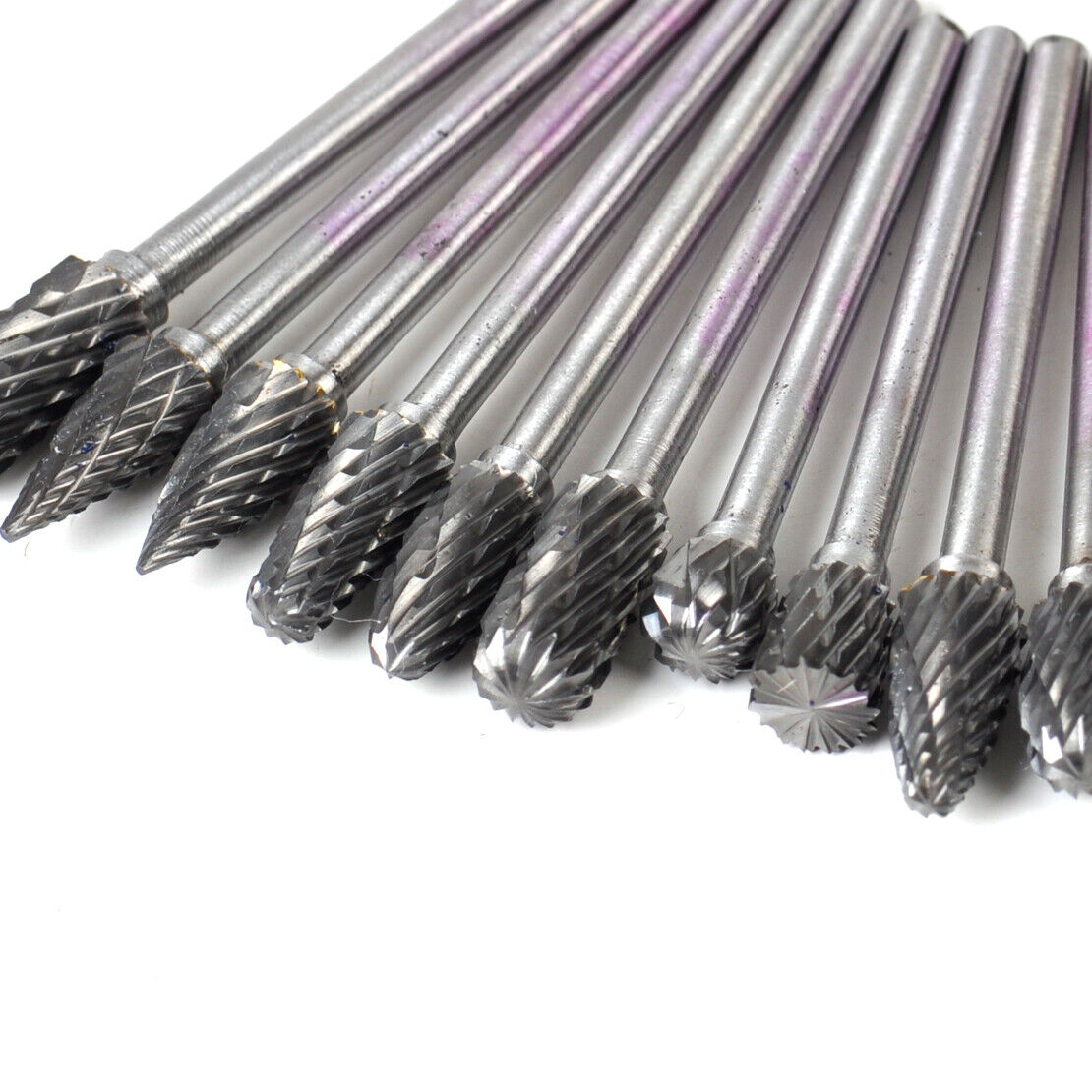 10 Tungsten Steel Carbide Burr Tool Drill Bit Cutter Rotary File CNC Engrave Li