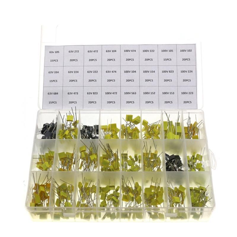 460pcs 63V-100V 102J-105J Polypropylene Safety Plastic Film 105-823 Set Free