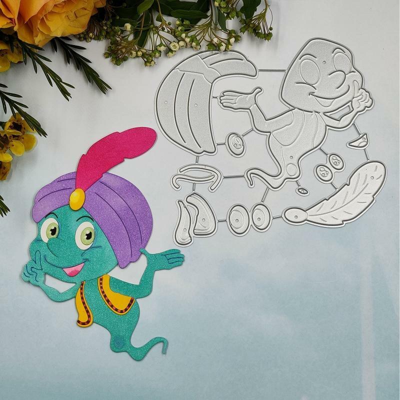 Lamp Elf with Feather Hat Metal Cutting Dies Stencil DIY Scrapbooking Template