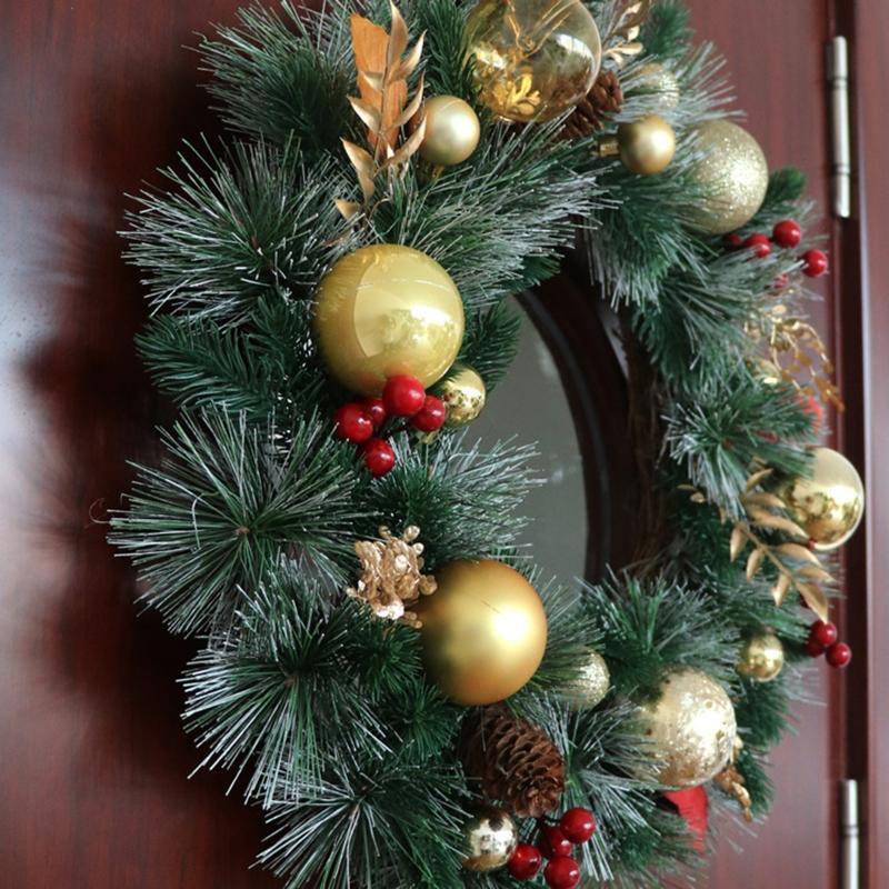 Front Door Wall Decor Xmas Decoration Wreath Xmas Wreath Pendant Flower Garlands