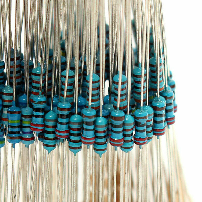 500pcs 50 Values 1/4W Metal Film Resistors Resistance Assortment Kit 1% 1?~10M?
