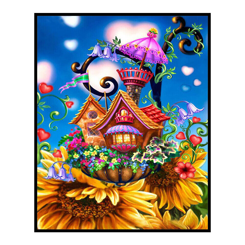House Full Cross Stitch 11CT Counted Cotton DIY Handmade Needlework Decor