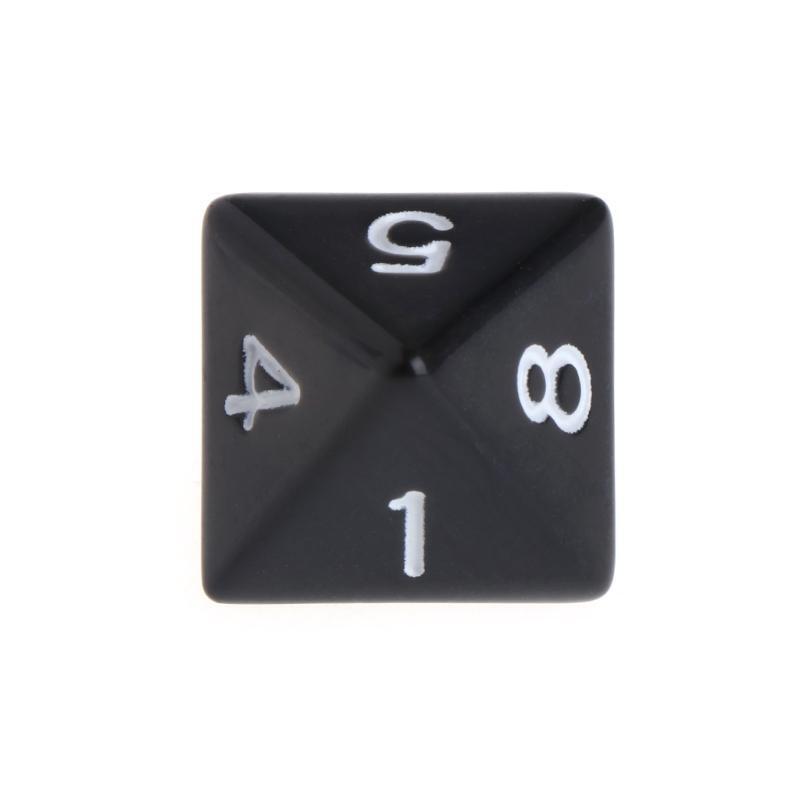 10pcs 8 Sided Acrylic Number Dice Family Party Bar Board Game DND Accessories