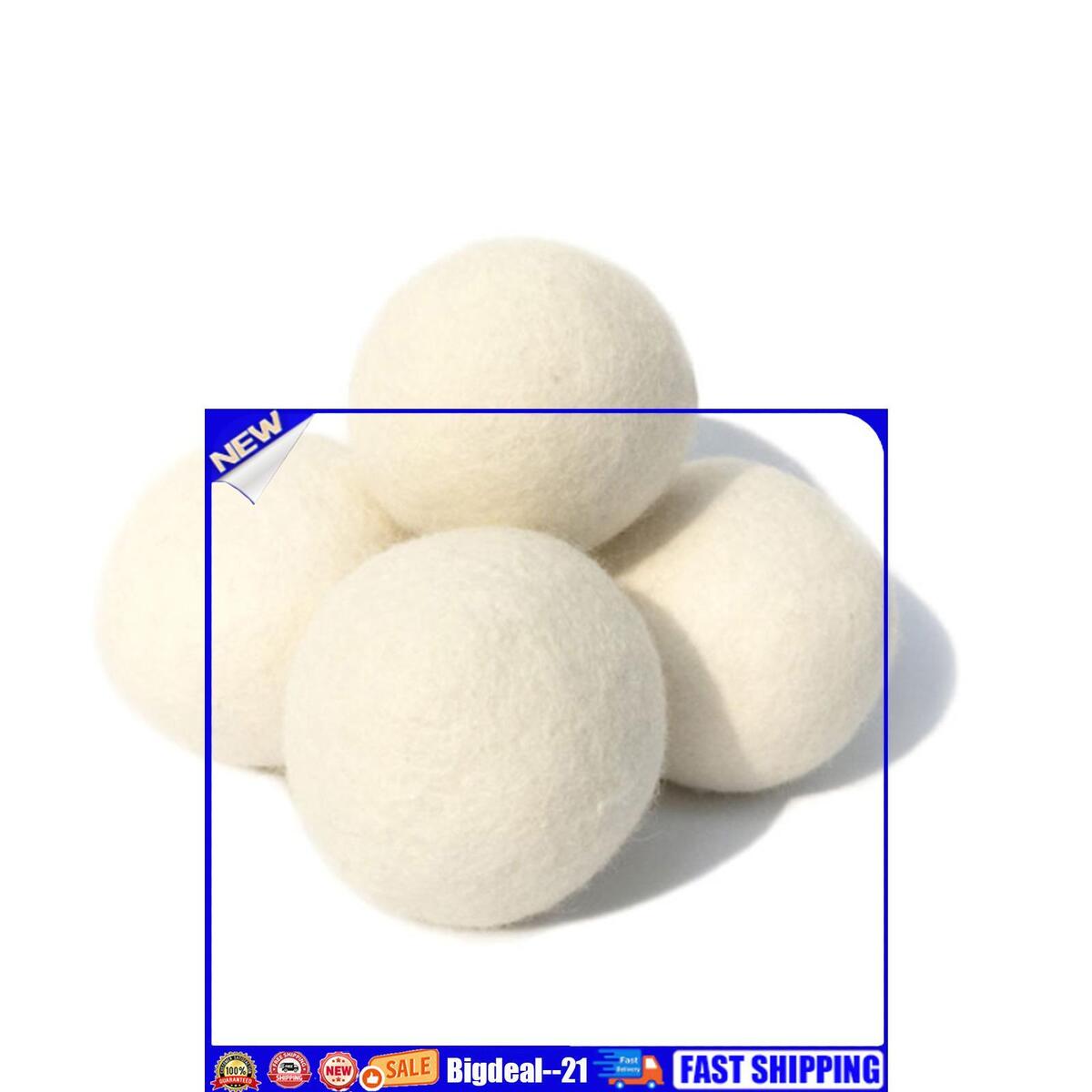Organic Nature Wool Dryer Balls - 4 Pack Reusable Dryer Balls for Laundry