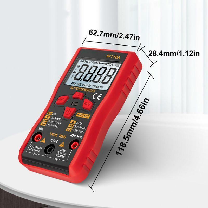 Multimeter Auto-Ranging AC/DC Current Voltage NCV Tester Meter Short Protection