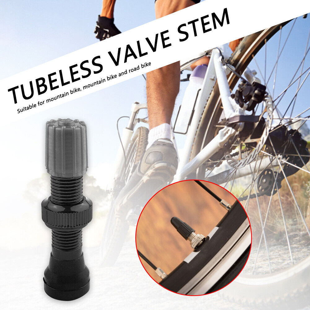 40mm American Valve for MTB Road Bike Aluminum Tubeless Valve Stem (Black)