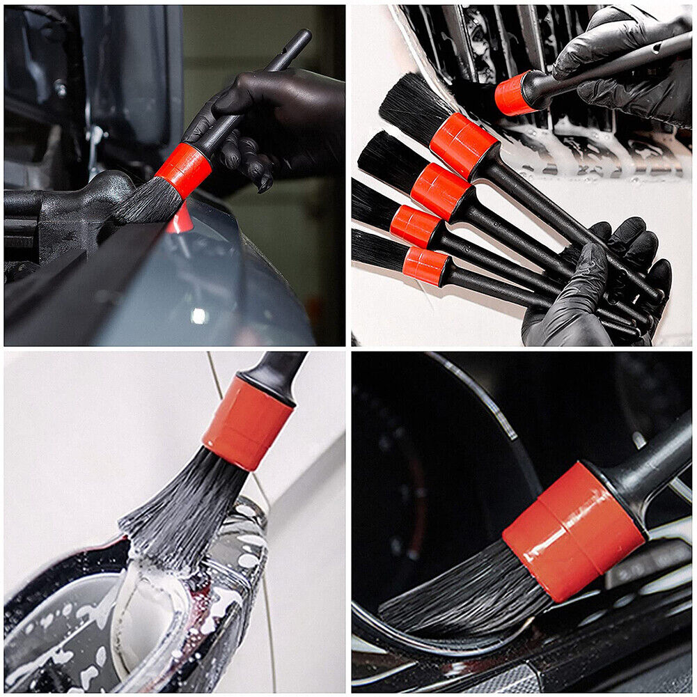 13pcs Car Detailing Cleaning Brush Set Air Vent Tyre Rim Cleaner Scrubber