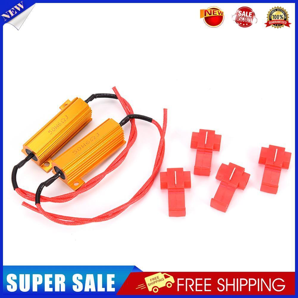 2pcs 50W 6ohm LED Car Light Resistance Load Resistors for Turn Signal Lamp