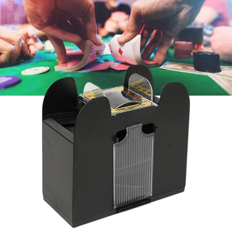 6 Deck Automatic Card Shuffler - Battery-Operated Electric Shuffler - Great for