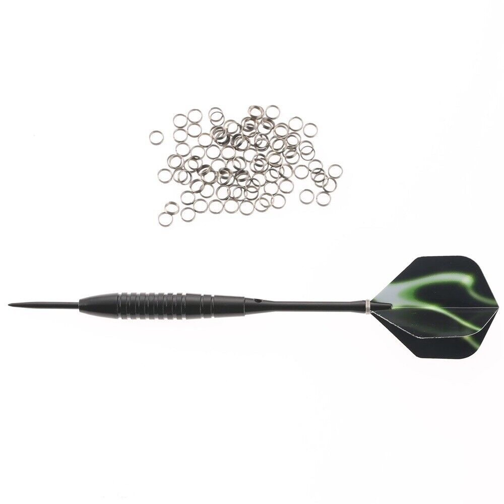 50pcs Stainless Steel Dart Shaft Round Ring Prevent Stem Splitting Protector NEW