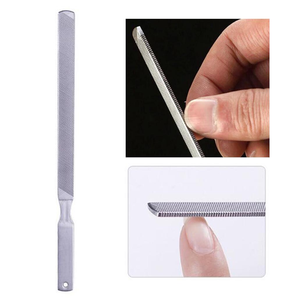 Nail Files Double Sided Metal Nail Art File Manicure Scrubber Pedicure Tools
