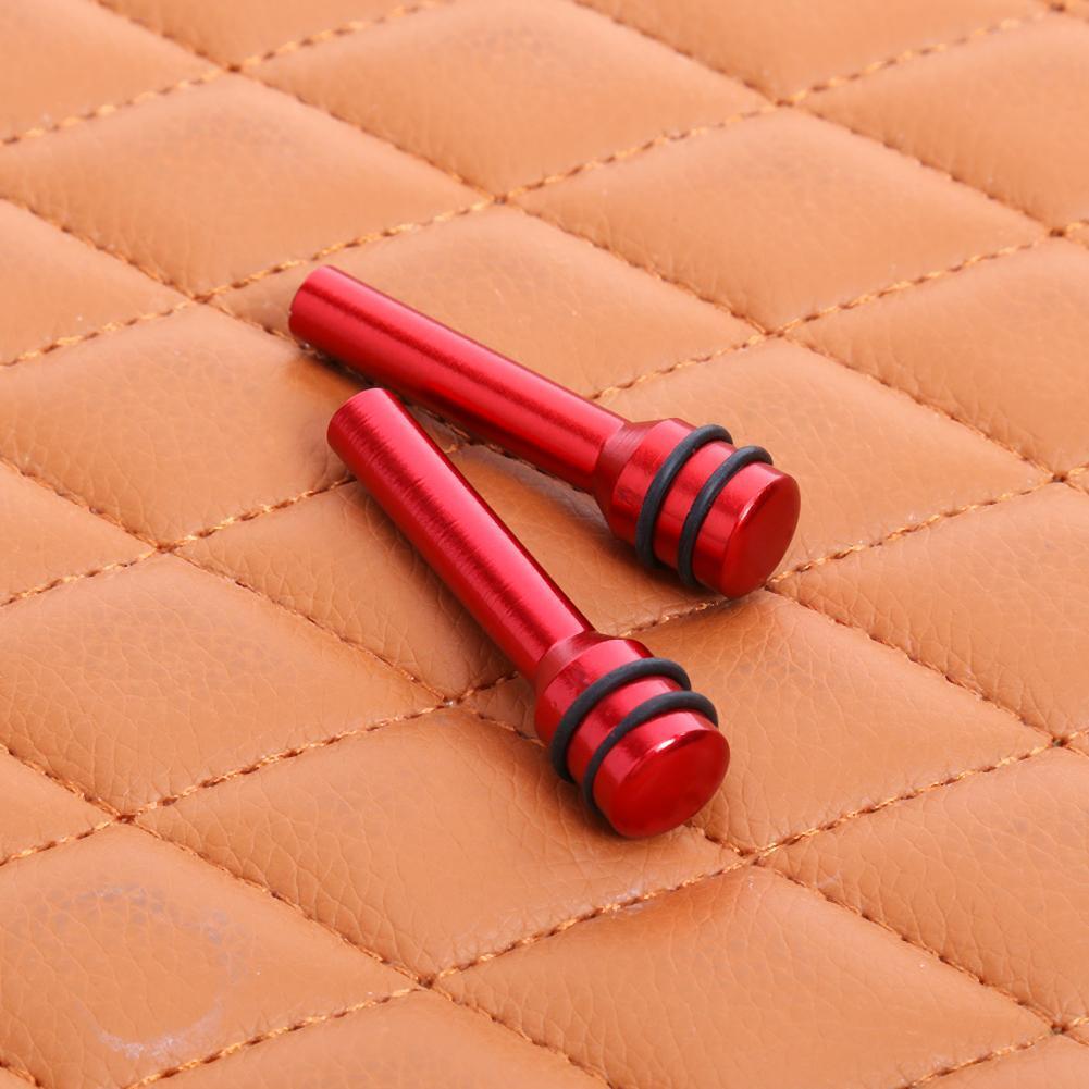 2pcs Universal Aluminum Interior Door Lock Knob Pins for Car Truck (Red)