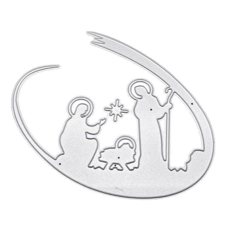 Christmas Jesus Metal Cutting Dies Stencil DIY Scrapbooking Album Paper Template