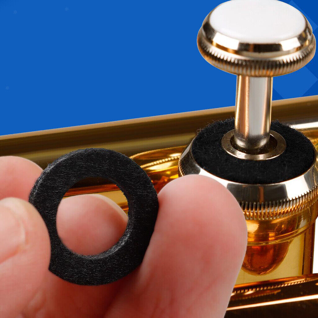 Set of 10 Pieces trumpet  type valve  Felt Washers Black