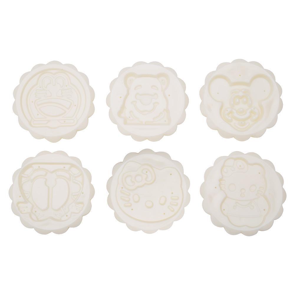 Cartoon Animal 1 Mooncake Mold + 6 Stamps Set DIY Bake Hand Pressure Mould
