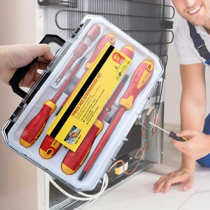 Hand Tools Changeable Insulated Screwdrivers Set Magnetic Slotted Phillips Screw
