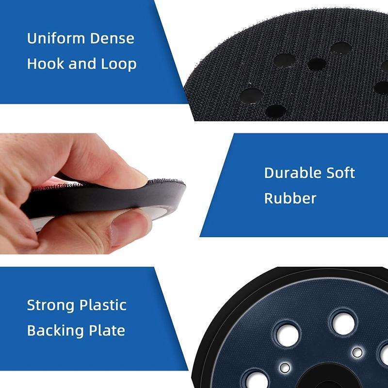 3 Pcs 5''/125mm 4-Eye Polishing Disc Fit for BO5041 M9202B Hook Loop Sanding Pad