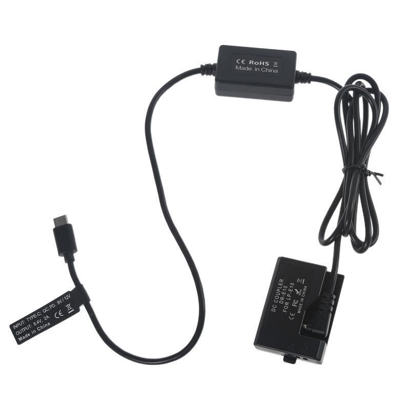 ACK-E10 DR-E10 DC Coupler USB-C AC Power Adapter Replacement for LP-E10