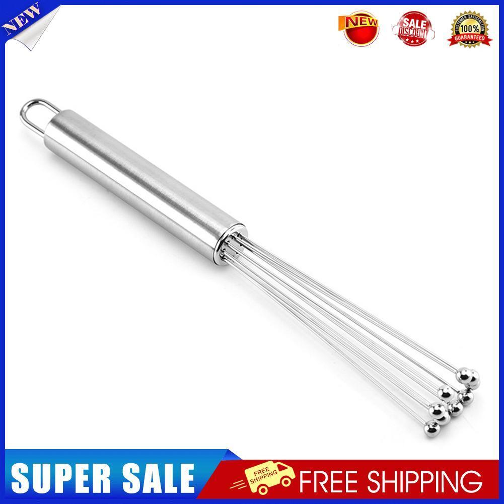 Stainless Steel Bead Ball Whisk Household Blender Hand Held Egg Beater Tool