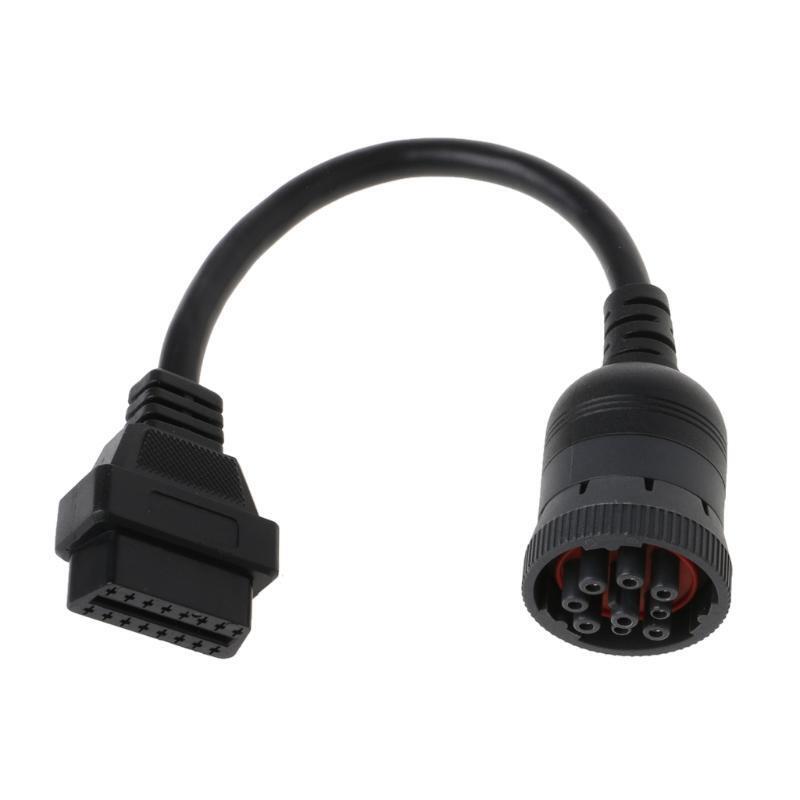 9 Pin to 16 Pin Male to Female OBD2 OBDII Extension Cord Car Diagnostic Extender