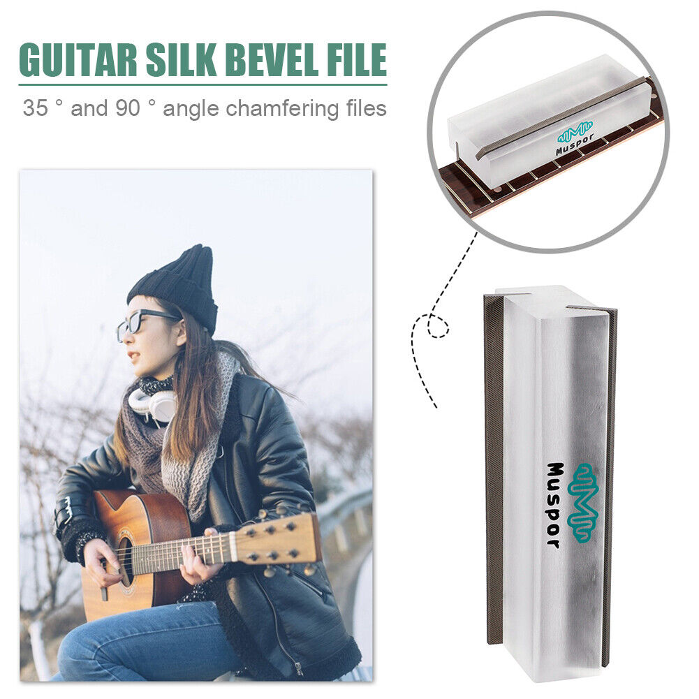 Guitar Fret Crowning File Luthier Repair Polishing Tools Bevel-flush Files
