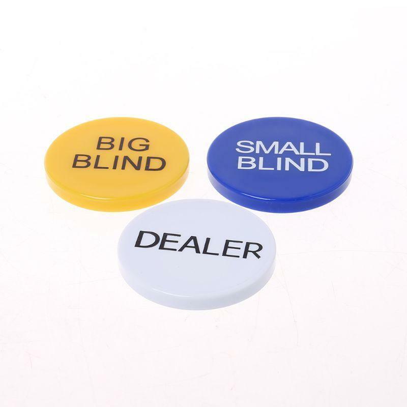 Texas Hold'em Big Blind Small Blind Dealer Party Casino Poker Card Game Props