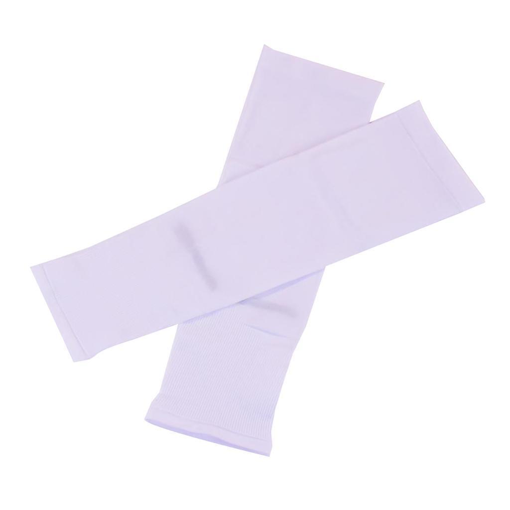 Outdoor Sunscreen Glove Anti UV Sun Protection Cooling Arm Sleeves White
