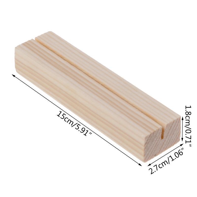 Simple Wood Place Card Holders Table Number Stands Sign Holders for Wedding Desk