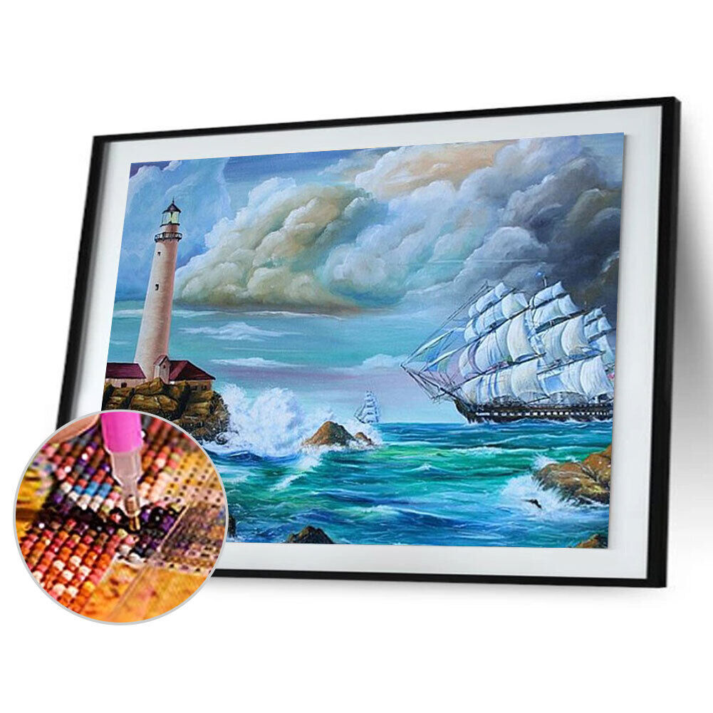 Sea Full Drill Diamond Painting DIY Embroidery Kits Cross Stitch Art Decor