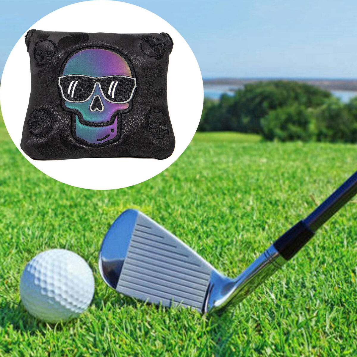 Durable Waterproof Golf Mallet Putter Cover PU Leather Club Head Covers