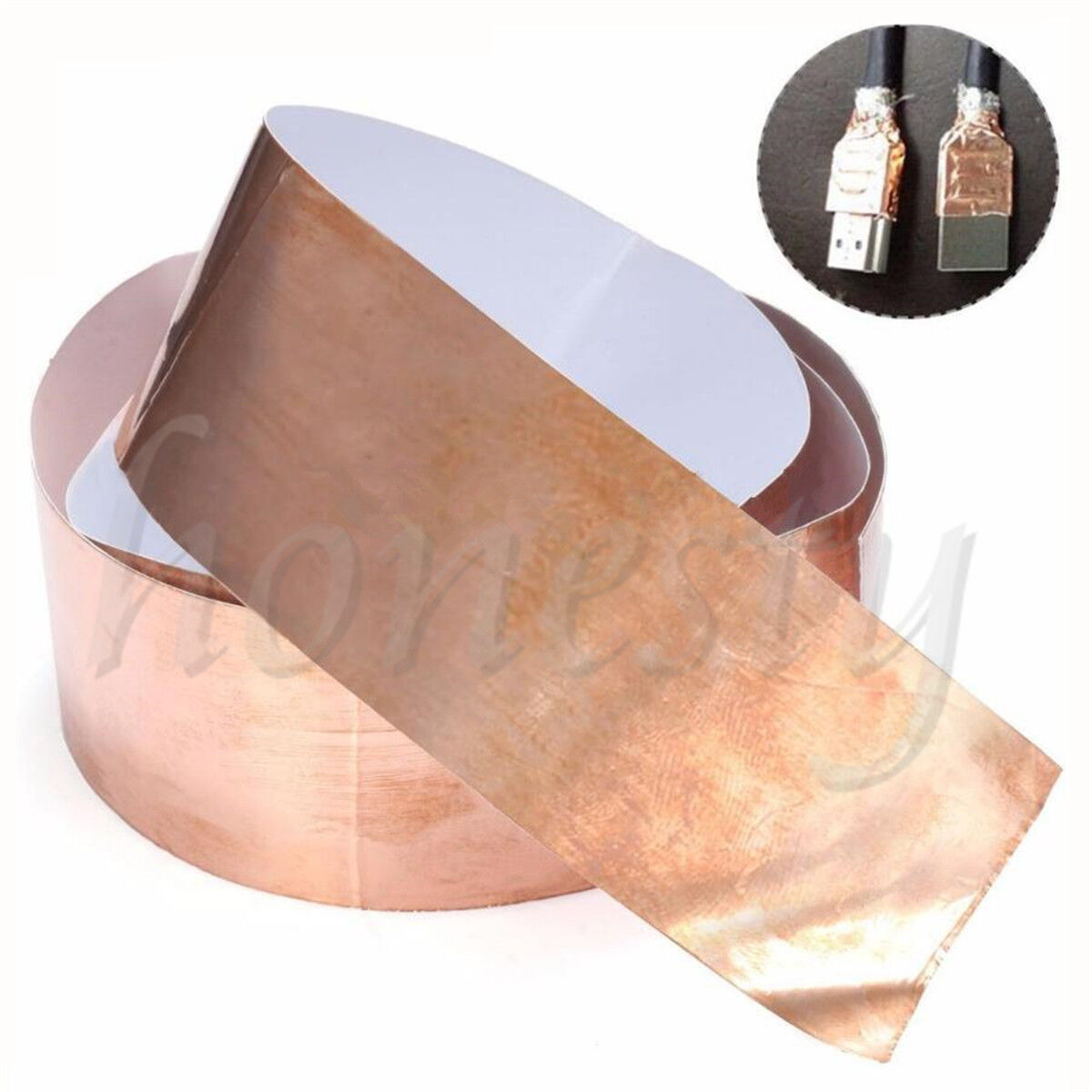 1pc 50mm x 1m Copper Foil Shielding Tape  Low Impedance Conductive Adhesive