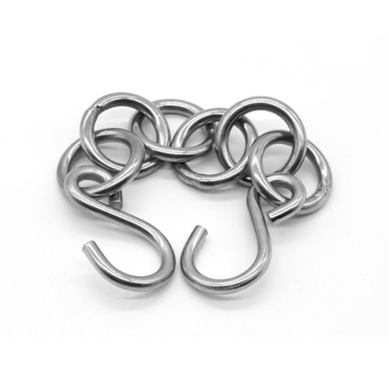 Heavy Duty Steel 9" Safety Chain with Hooks for Car Dent Repair Chain Crowbar